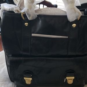 Coach Poppy Camelia Pushlock North South Pocket Le